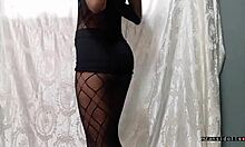 18y Old Ebony Fucked In Fishnets Pt 1