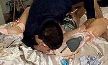 French amateur licks ass in doggy style POV!