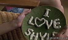 Lesbian girlfriends lick and trib