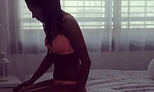 Teen enjoys solo pleasure with fingers and toys