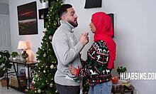 She Wears Hijab Even While Having Christmasy Sex