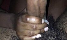 Young Black Teen Deepthroats Sloppy Head.