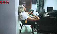 Students teach head teacher to fuck two pussies in group hardcore session