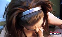 Petite Brunette Reagan Gets Wet Pussy Deeply Fingered and Pounded