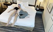 Tattoed Beauty Sucking Huge Cock