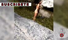 outdoor in public river, step brother records for viewers