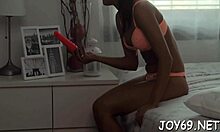 Teen enjoys solo pleasure with fingers and toys