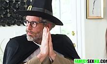 Step family spending thanksgiving together taboo porn