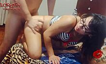 Beautiful peruvian gets anal fucked and facial