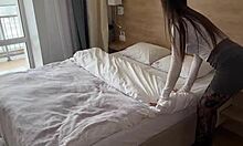 Hot brunette realtor gets her wet pussy pounded during apartment tour