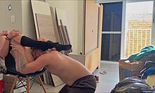 creamy pussy redhead riding for creampie orgasm with big ass licking and grinding wet cunt