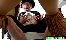 Step family spending thanksgiving together taboo porn