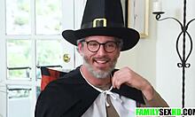 Step family spending thanksgiving together taboo porn