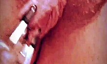 Big pussy lips dangled and stretched with weights