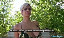 i messed up and gave this busty crazy milf a sloppy blowjob in public fuck