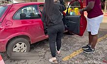 whore wears mask so husband doesn't recognize her, suffers on big thick cock 😈