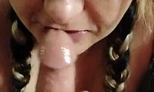 Hot wife practices bj and tit play for upcoming scene
