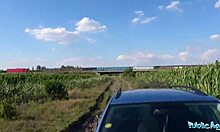 i messed up and gave this busty crazy milf a sloppy blowjob in public fuck