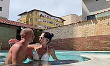 Big Ass Latina Fucks Stepbrother On Vacation With Cum On Ass 😈