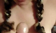 Hot wife practices bj and tit play for upcoming scene