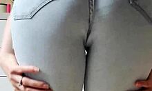 Petite Blonde Striptease Dancing In Tight Jeans!