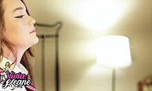 British teen humps pillow hard in homemade orgasm frenzy