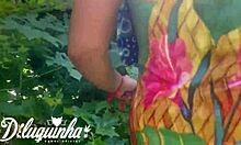 Fucking naughty woman in risky public place almost caught by homeless