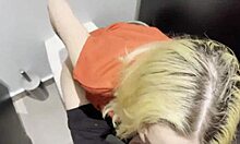 Risky rough sex with random girl at the public toilet for money?