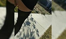 fucking my dildo outside the neighbors house