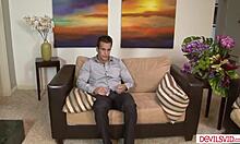 Wife and Husband Enjoy Fucking Petite Teen Babysitter