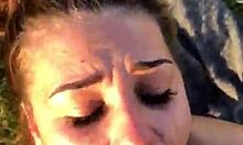 she gave a perfect blowjob outdoors with her friend