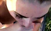 she gave a perfect blowjob outdoors with her friend