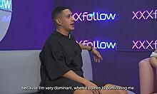 hot interview turns into wild threesome with latina milf maxx betancur and presenter