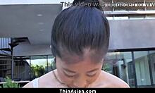 Johnny Castle shoves his big cock into that young Asian's throat by the pool!