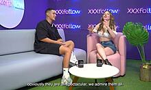 hot interview turns into wild threesome with latina milf maxx betancur and presenter