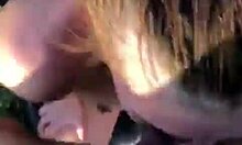 she gave a perfect blowjob outdoors with her friend