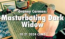 Granny Carmen Masturbating Dark Widow