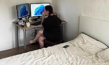 Gamer girl helps stepbrother with compromising material