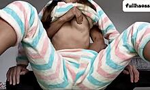 stepdad gropes teen's small tits and pussy roughly