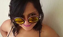 bbw showcases super tongue and super squirt