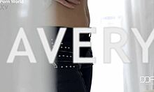 Eager brunette teen with tight pussy in lingerie and jeans gets explored