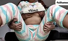 stepdad gropes teen's small tits and pussy roughly