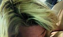 Streetwalker delivers bareback blowjob, spits cum on dick, then sucks it clean in public outdoor spot