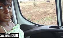 Cute African college queen passionately loves big white cocks.