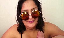 bbw showcases super tongue and super squirt