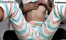 stepdad gropes teen's small tits and pussy roughly