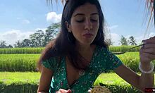 Public Cumwalk in Cafe Eating Pasta Carbonara with Sperm on Face!