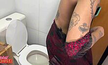 Brunette young girl fucks cuckold boyfriend and another macho