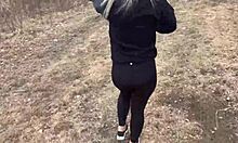 Stripping Naked and Getting Fucked in the Forest Outdoors