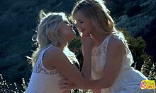 Summer breeze made these two lesbian friends so horny that they had passionate sex outdoors